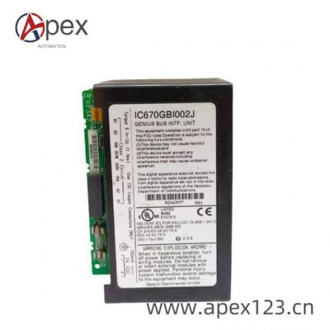 GE IC670GBI002 Field I/O Control Bus Interface Unit